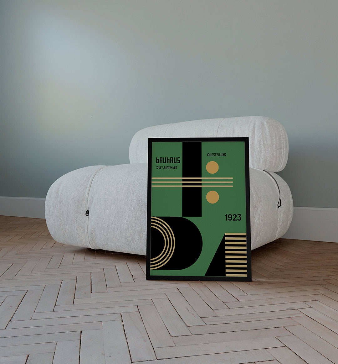 Vormen en lijnen – staande Bauhaus poster voor aan de muur