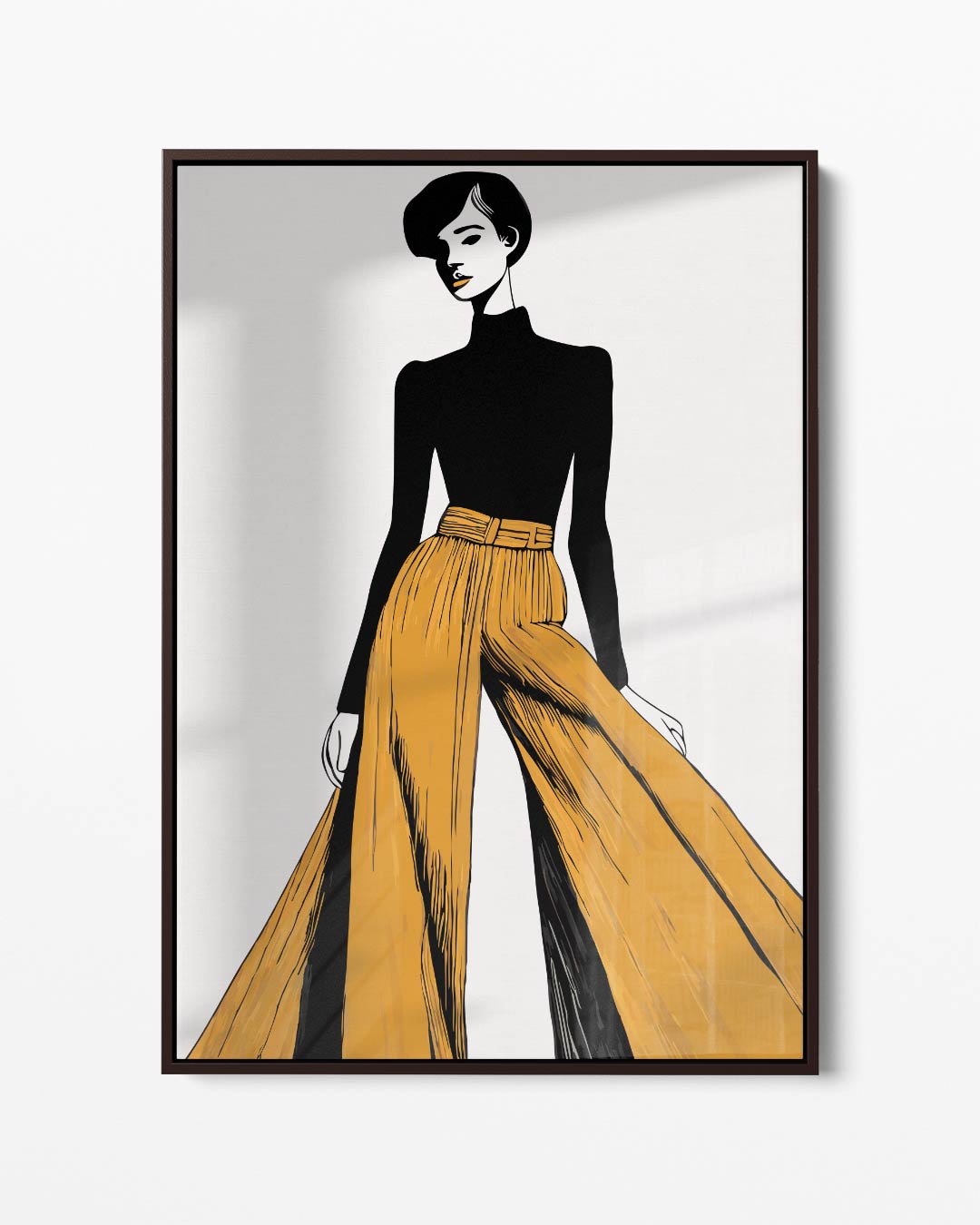 Moderne Mode-Illustratie – portret kunstwerk als wanddecoratie