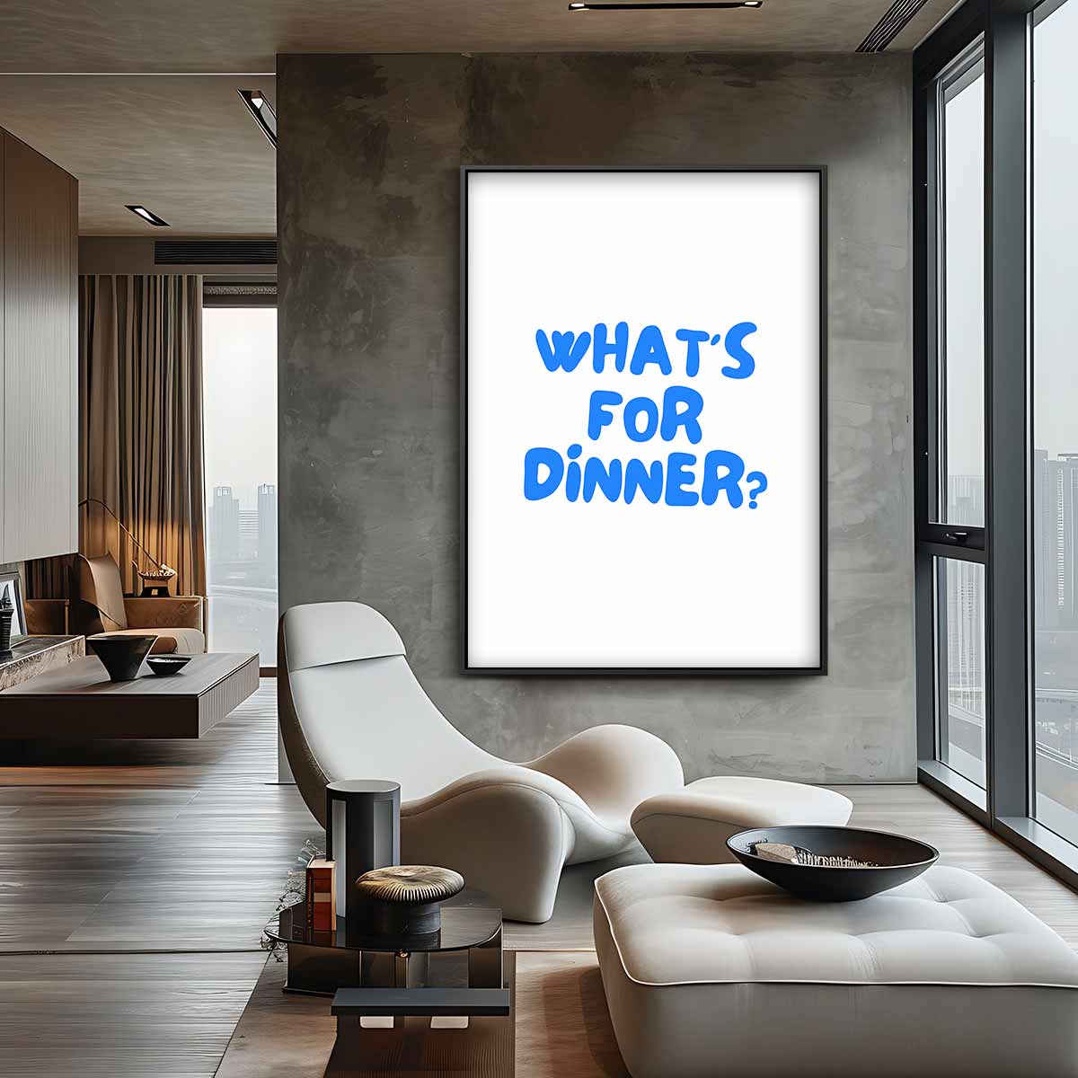 What's For Dinner? – plexiglas wanddecoratie in portret formaat