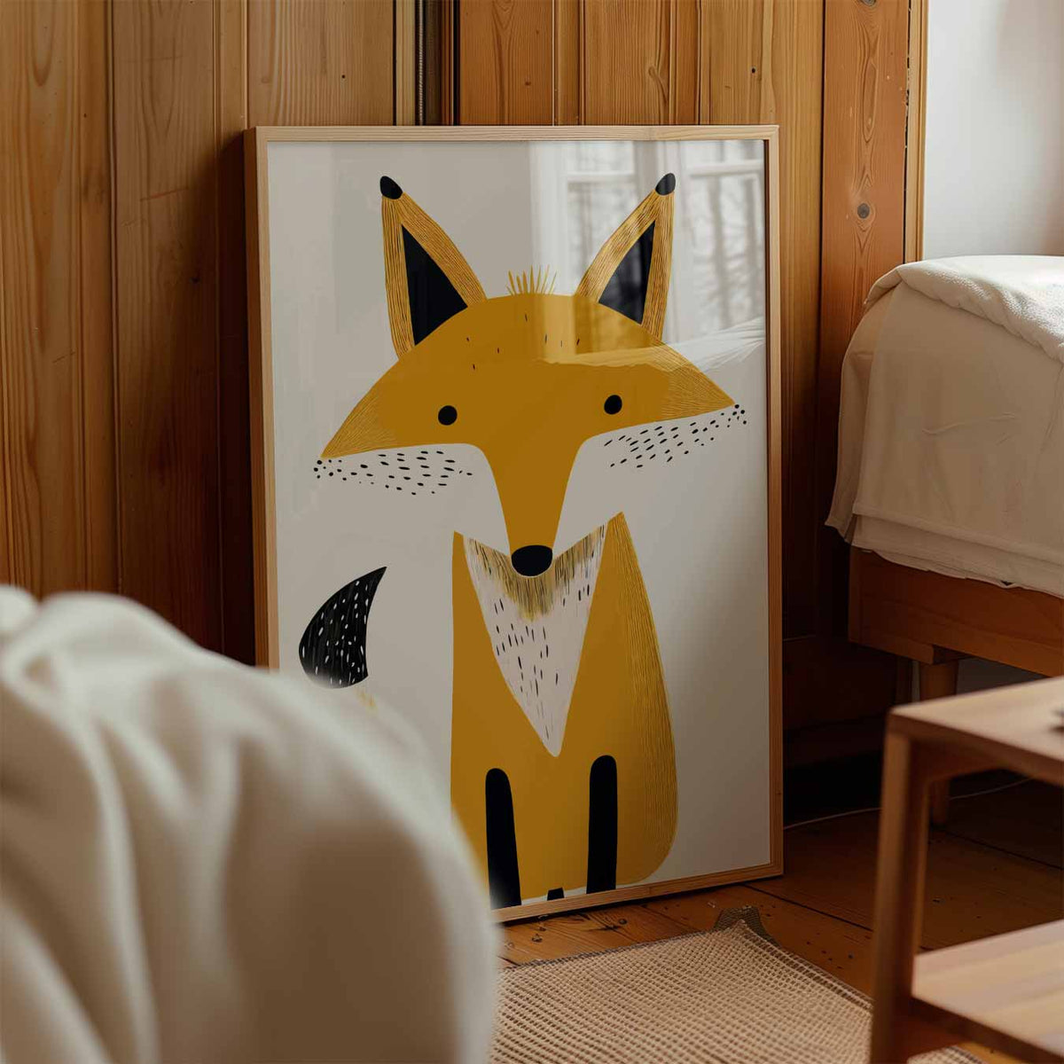 Schattige Vos Illustratie – kinderposter in staand formaat