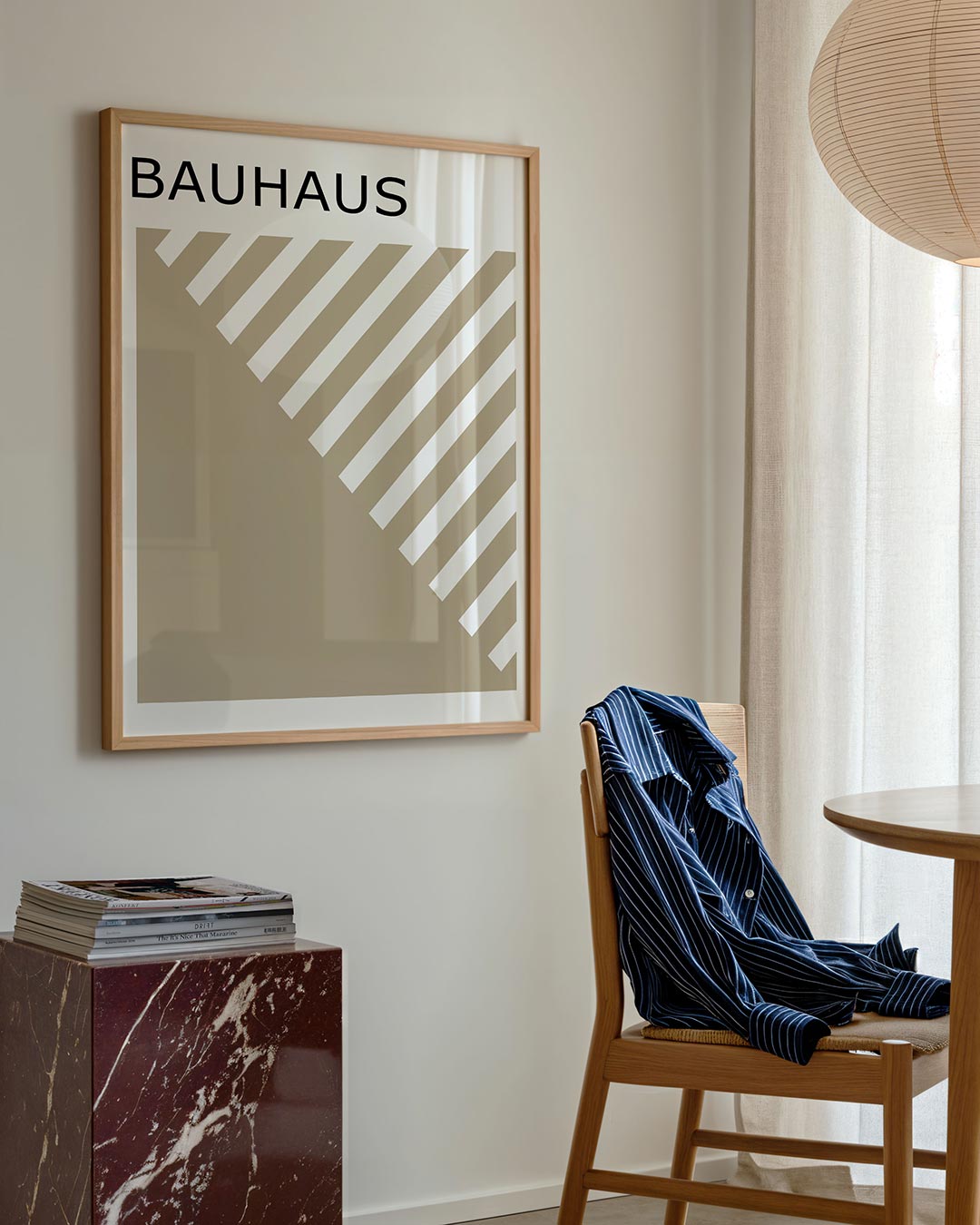 Lijnen en vlakken – geometrische poster in Bauhaus-stijl van WallArtistic