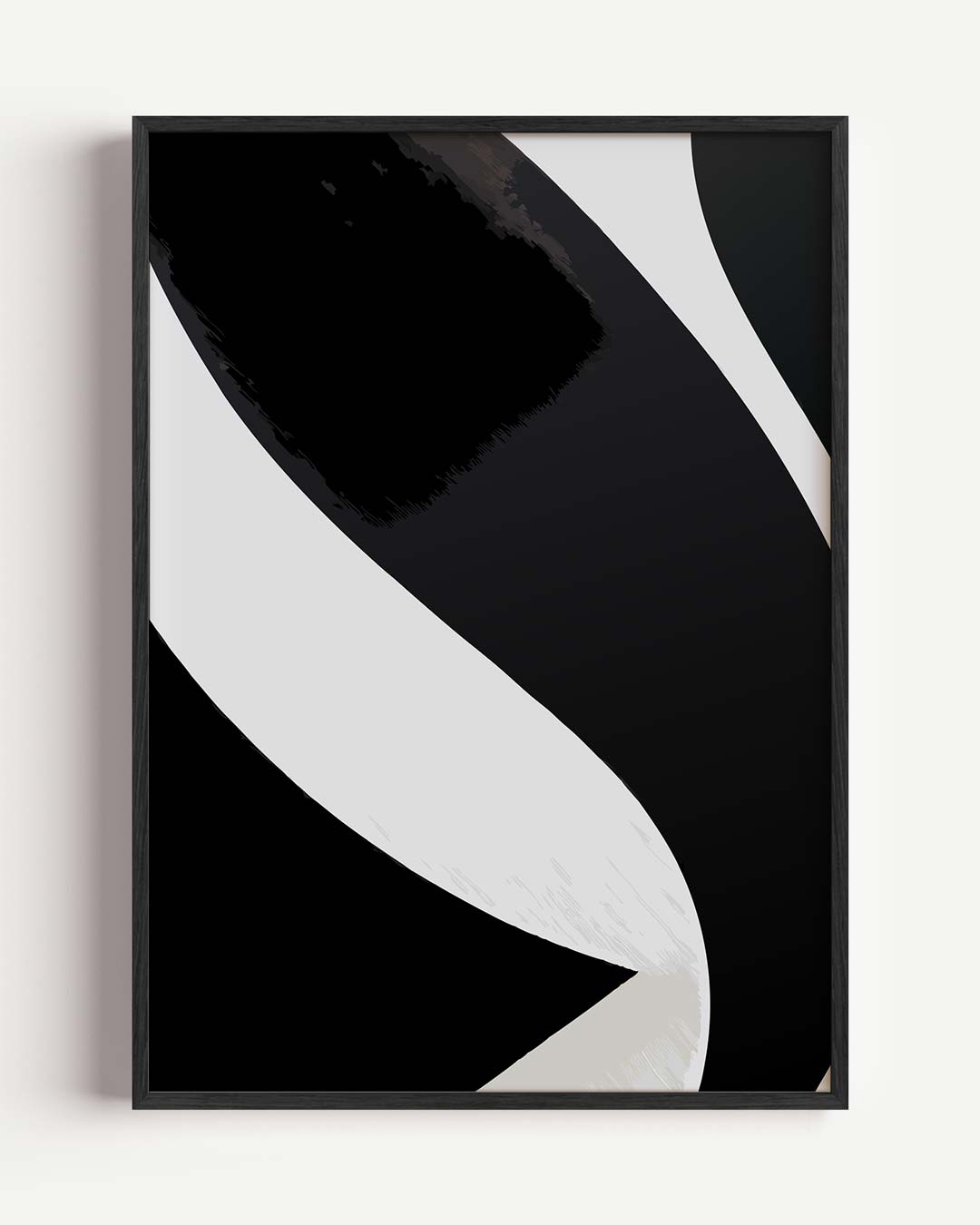 Moderne Monochrome Abstracte – kleurrijke abstracte portret poster als wanddecoratie