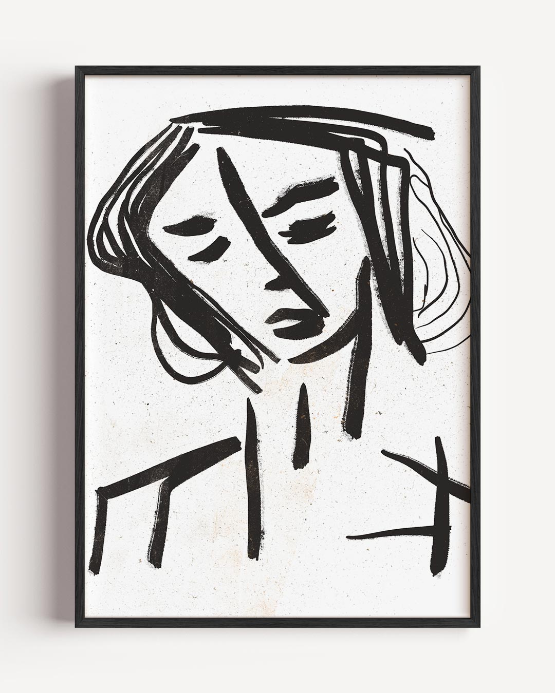 Moderne Minimalistische Portretposter – vrouwelijk portret poster als wanddecoratie