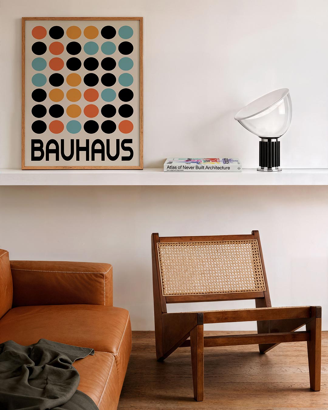 Ovale ritmiek – staande Bauhaus poster voor aan de muur