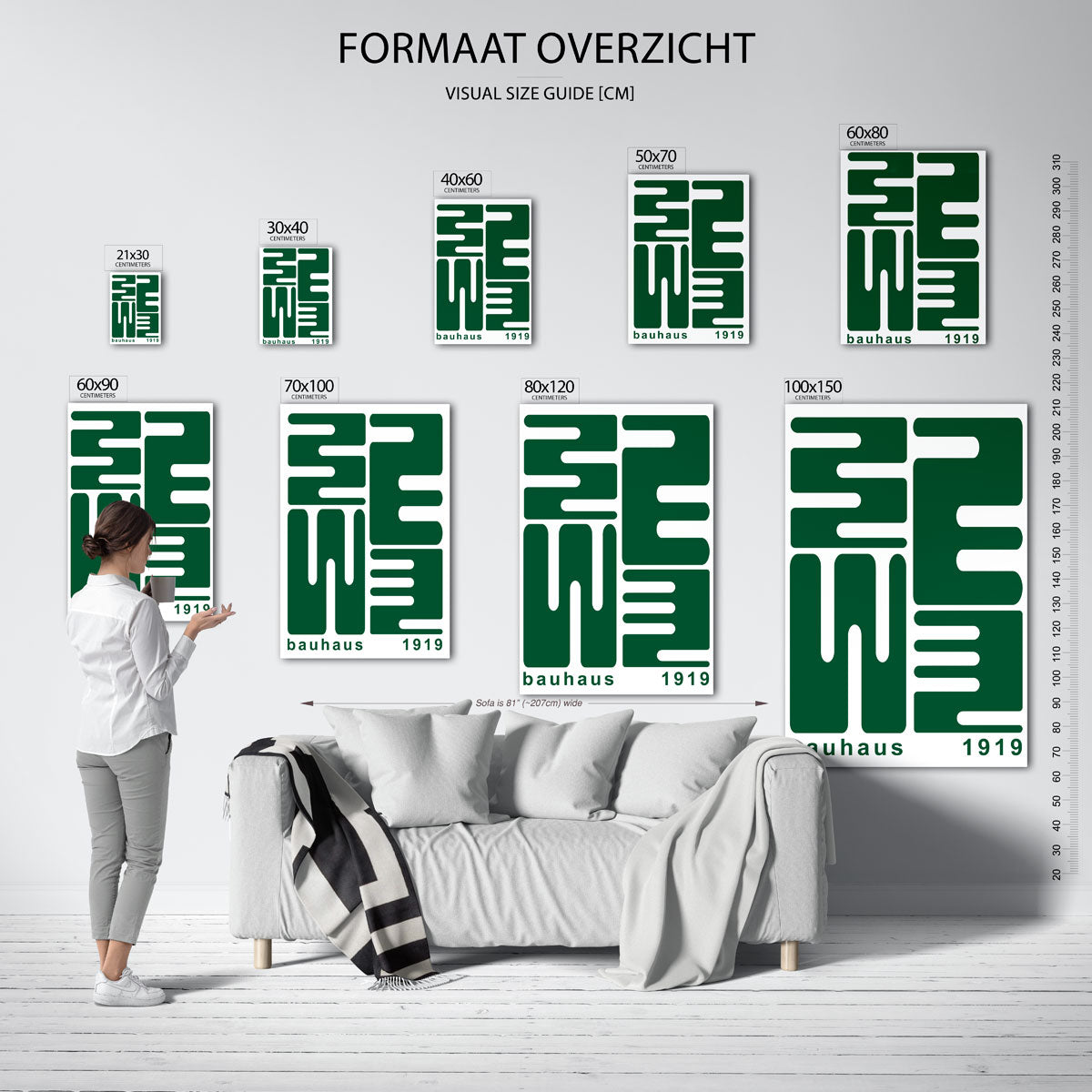 – Bauhaus poster als moderne geometrische wanddecoratie