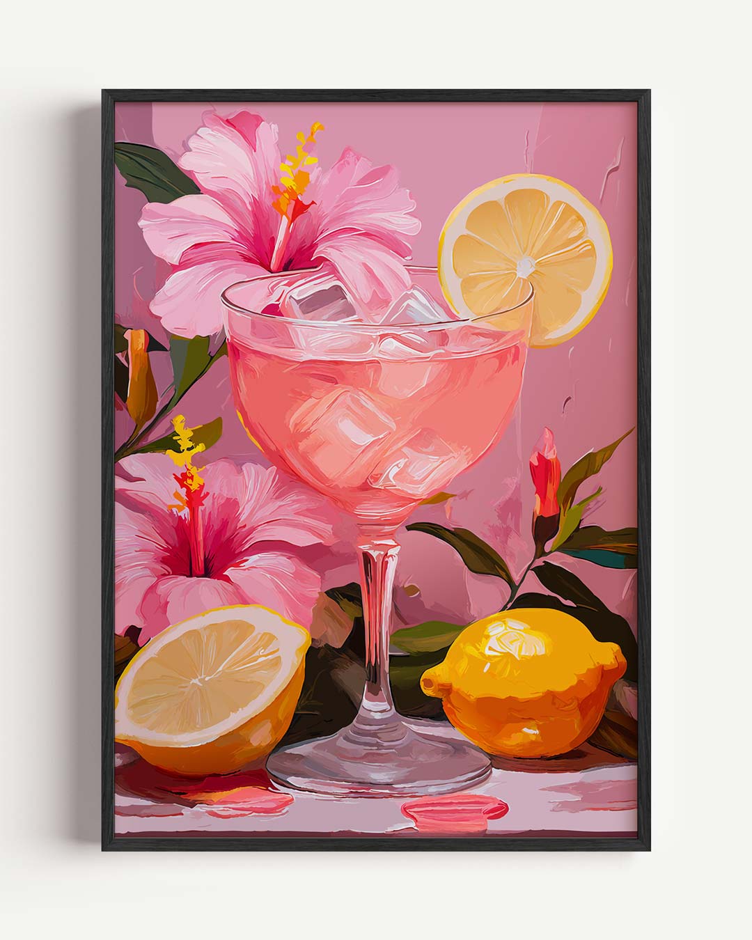 Roze Sommer Sips – keuken portret poster als wanddecoratie