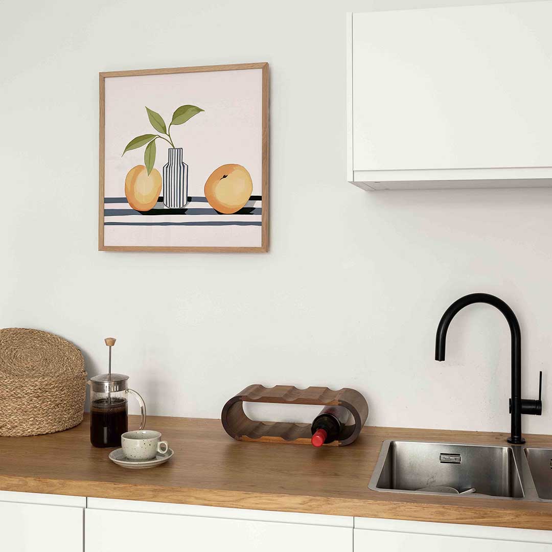 Fruit en vaas – keukenposter in vierkant formaat