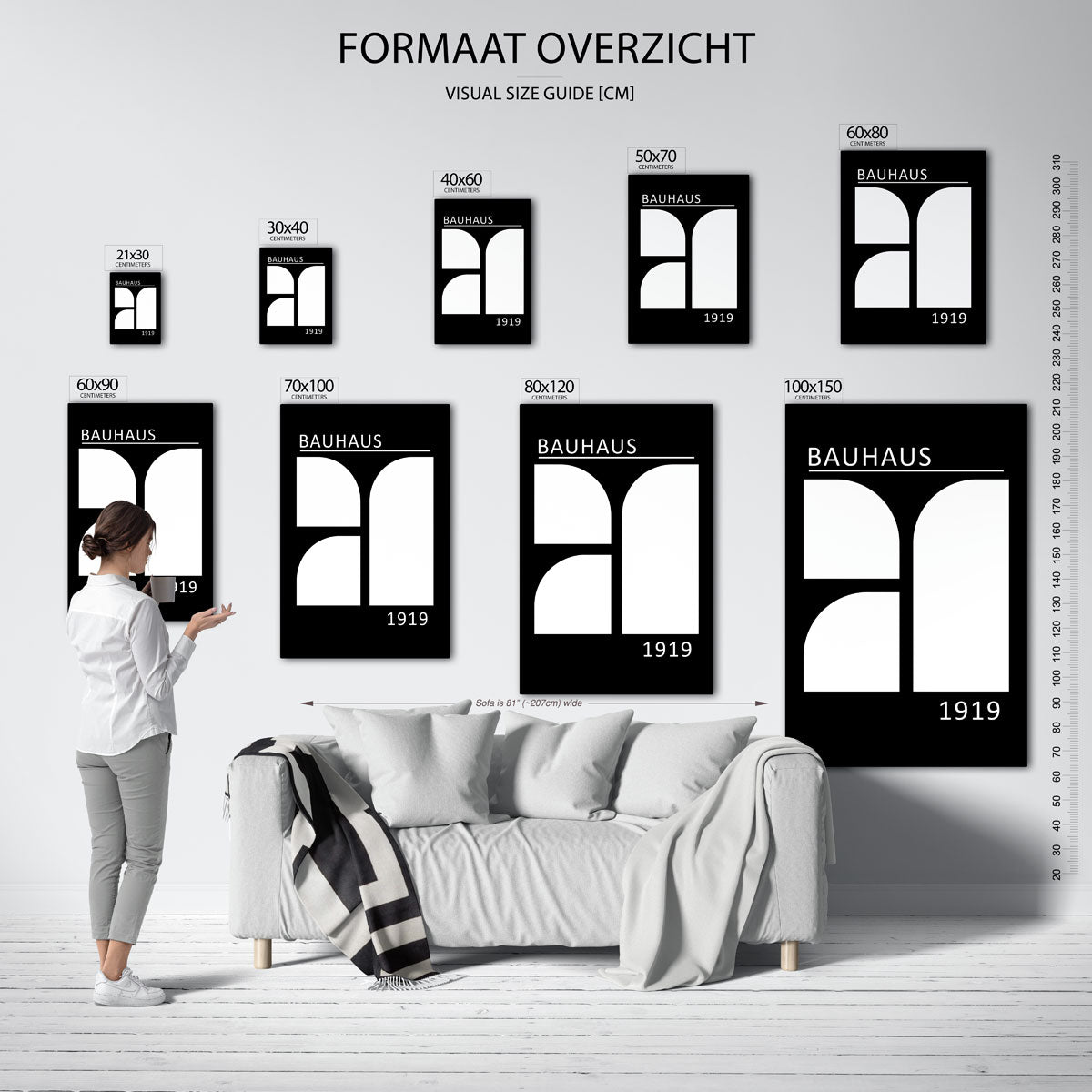 – geometrische poster in Bauhaus-stijl van WallArtistic