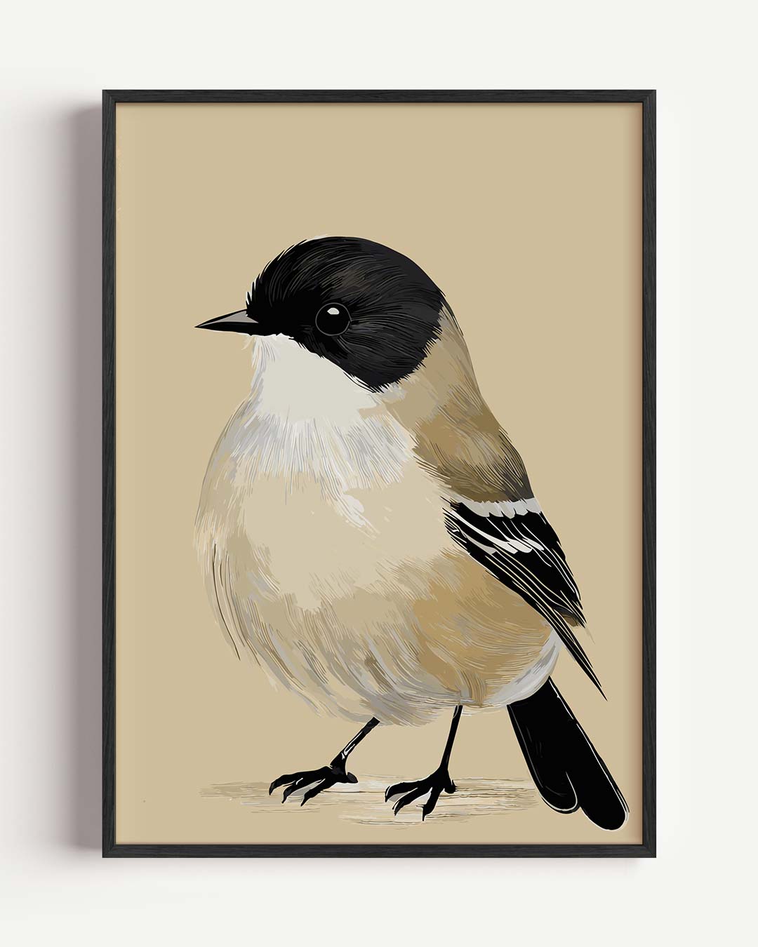 Schattige Vogel Illustratie – dieren portret poster als wanddecoratie