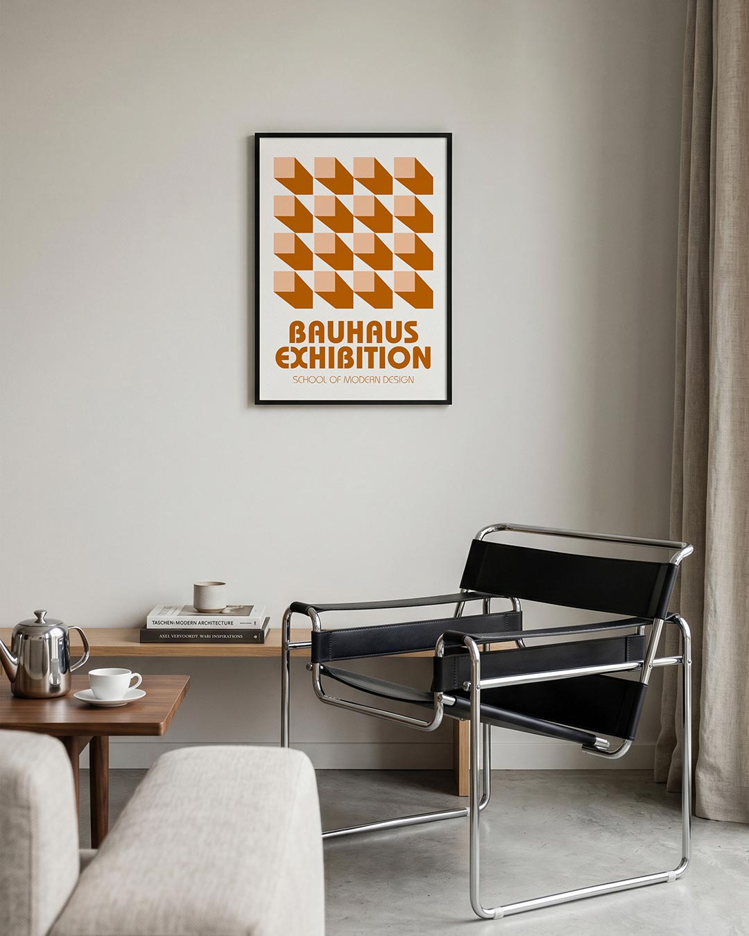 – geometrische Bauhaus poster in staand formaat