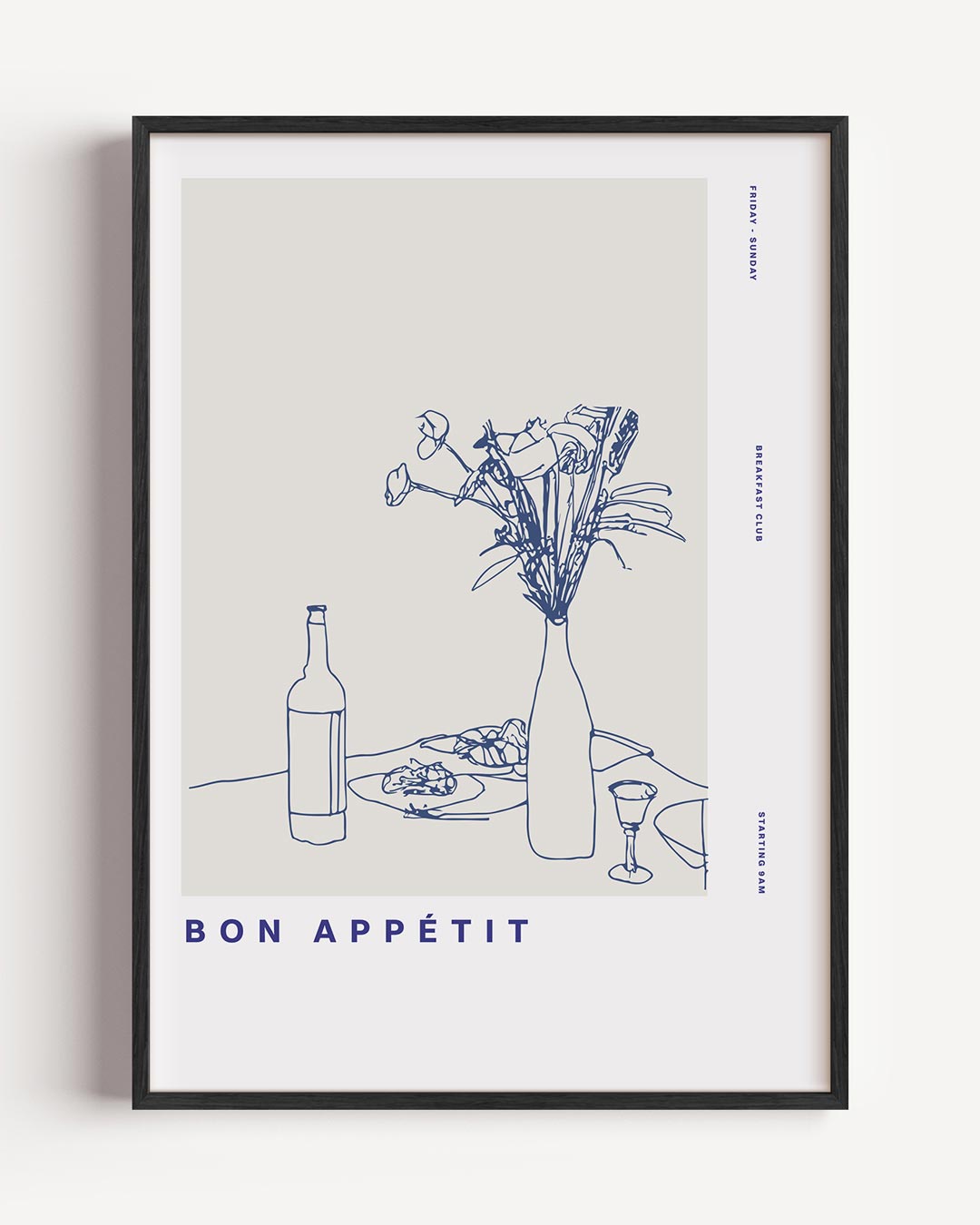 Bon Appétit Breakfast Club – keuken portret poster als wanddecoratie