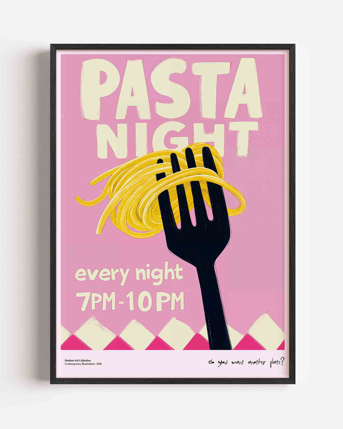 Pasta night – Pop Art en Streetart portret poster als wanddecoratie