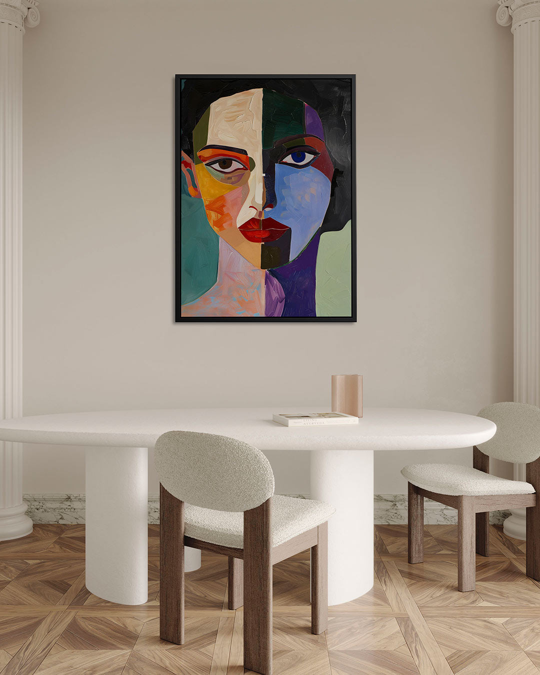 Abstract – Staande wanddecoratie – alternatieve weergave van het kunstwerk