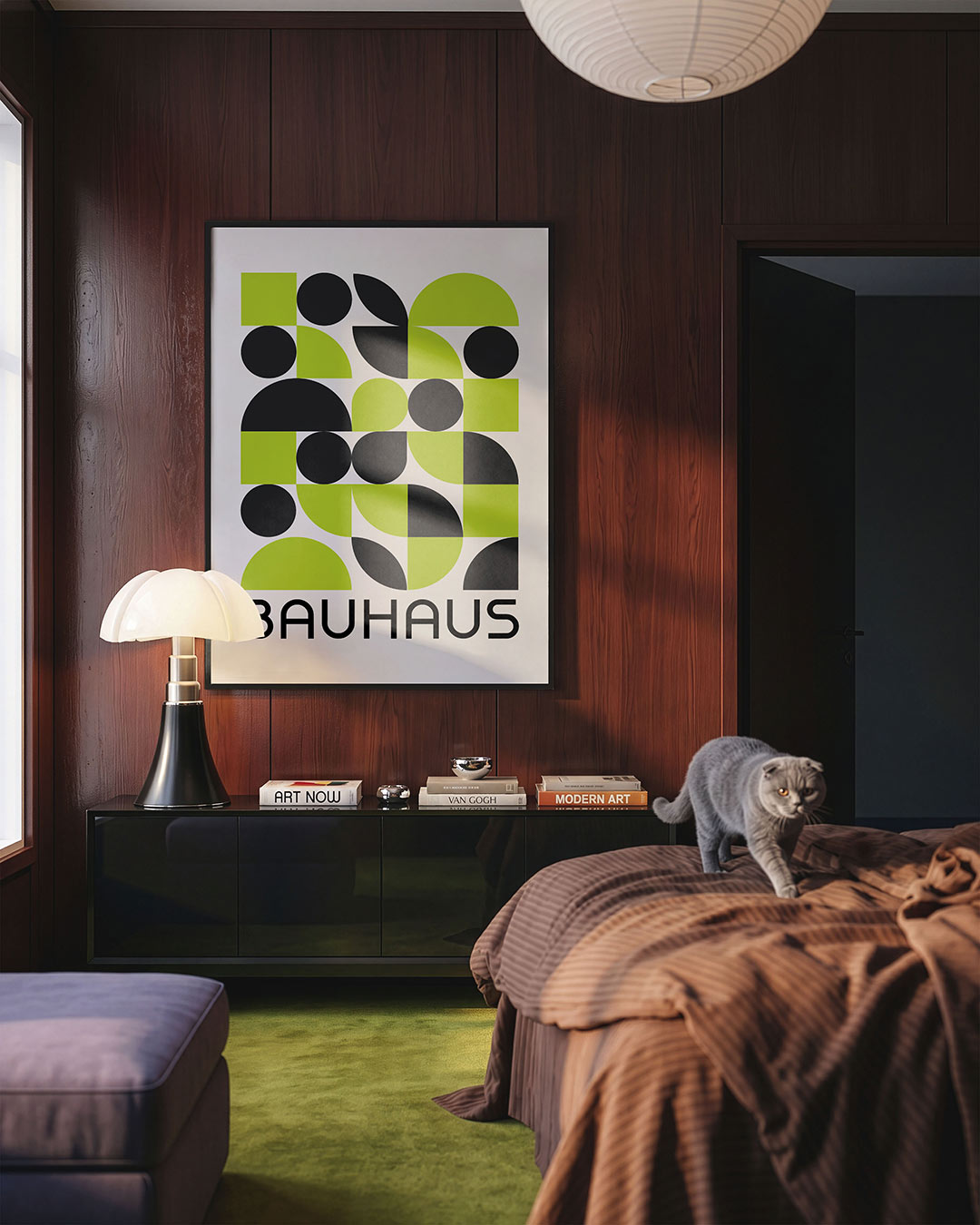 Vormen en vlakken – geometrische Bauhaus poster in staand formaat