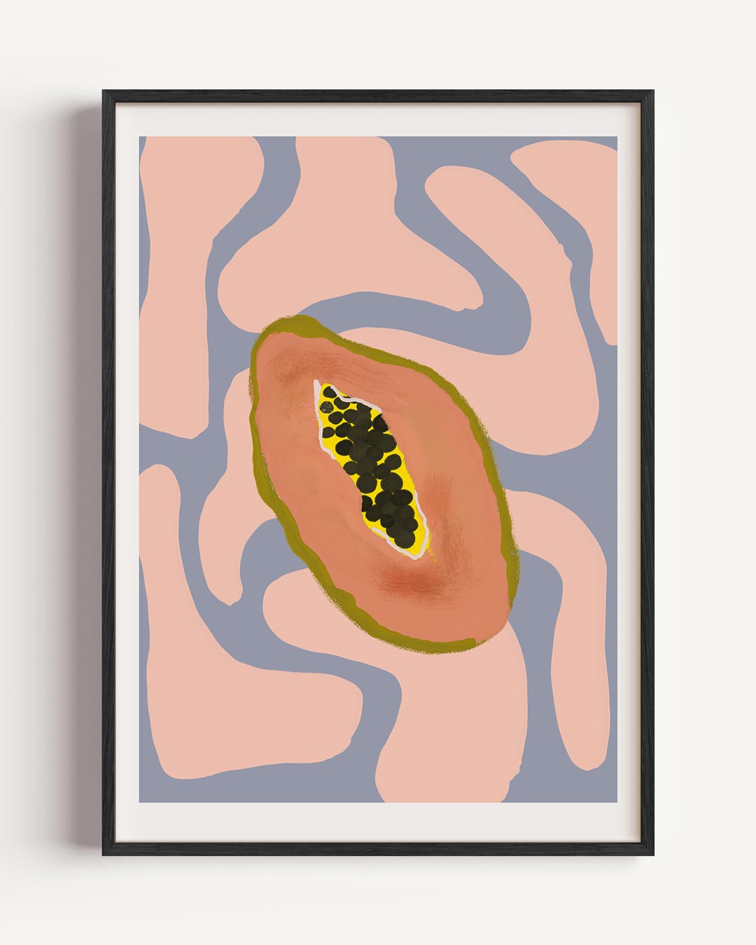 Tropische Papaya Dream – keuken portret poster als wanddecoratie