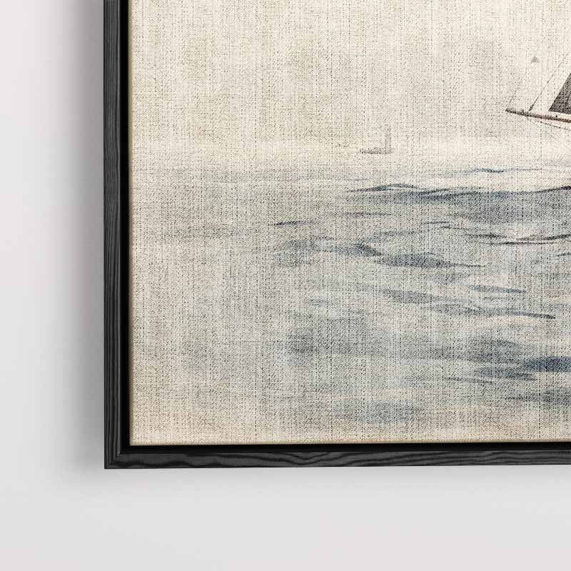 Zeilboot op een Rustige Zee – staand kunstwerk voor modern interieur
