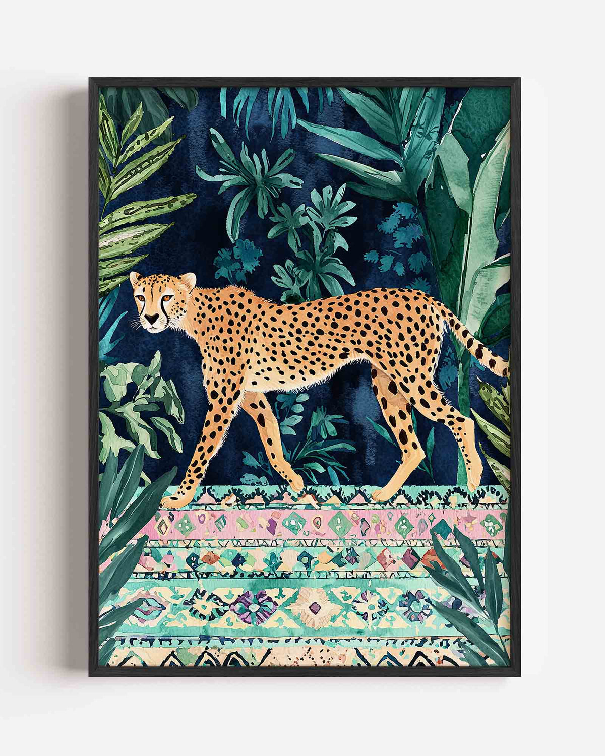 Luipaard in jungle – dieren portret poster als wanddecoratie