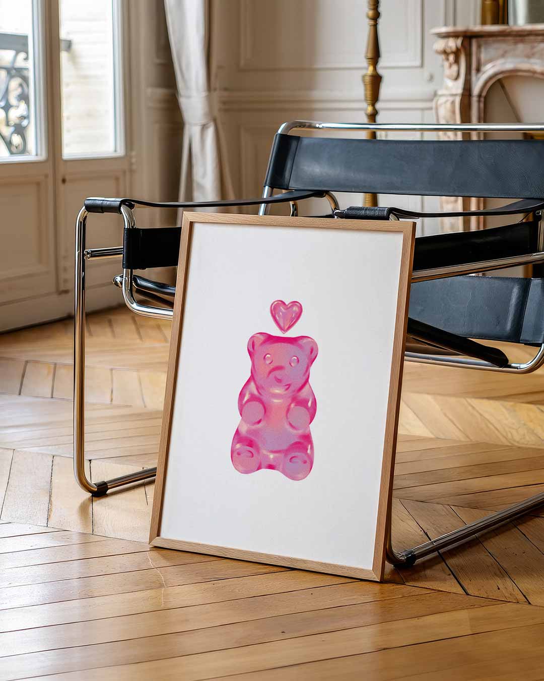Schattige Gummybeer – zomerse wandkunst als portret poster