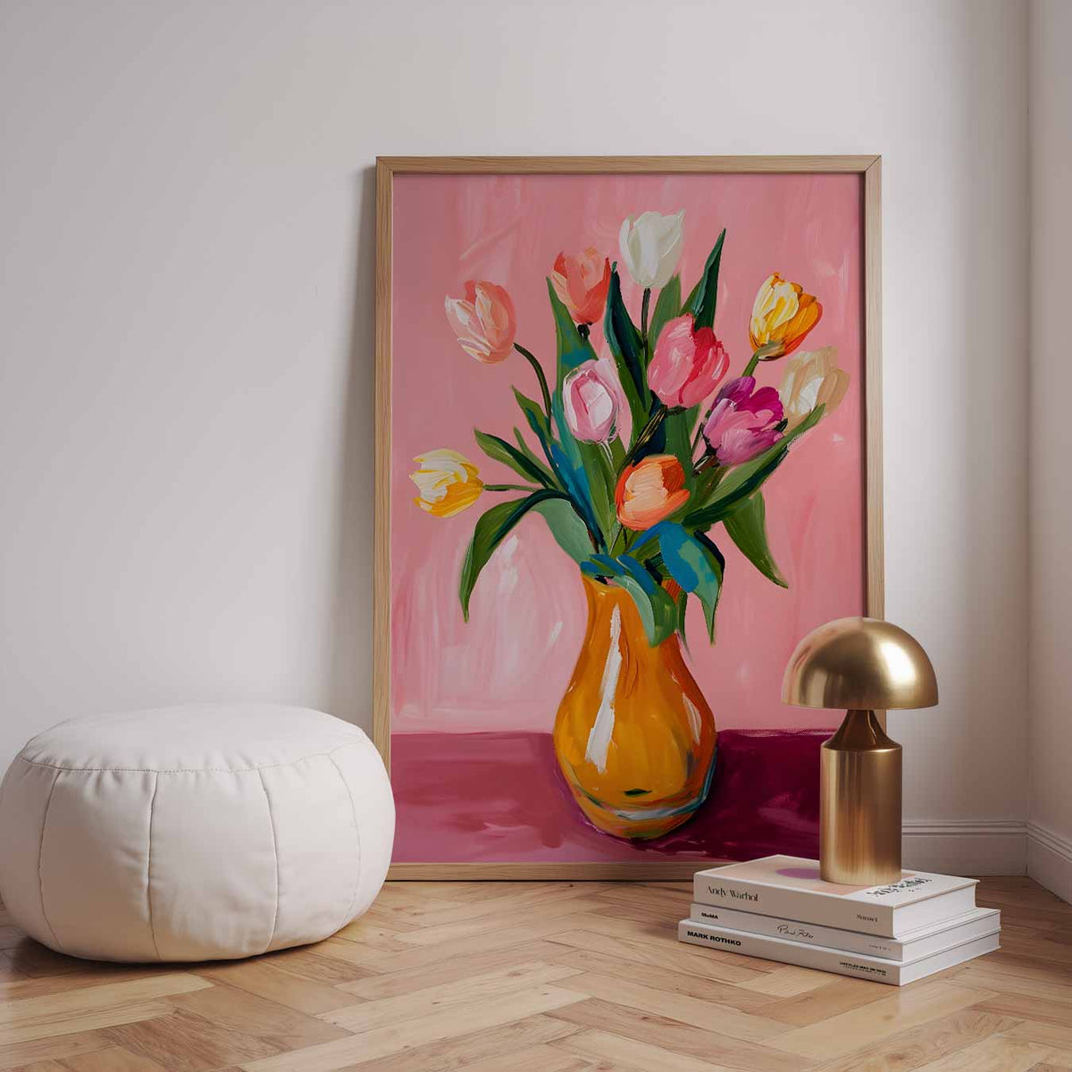 Bloemenpracht in Vaas – urban poster in staand formaat