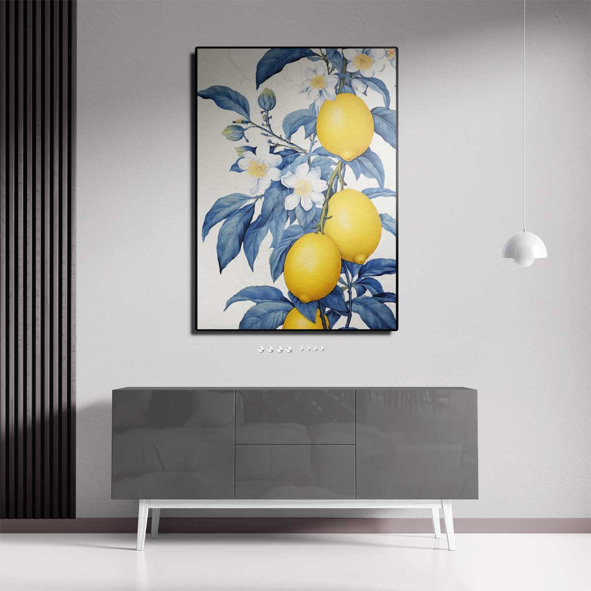 Frisse Citroen Bloesem – canvas kunstwerk als wanddecoratie