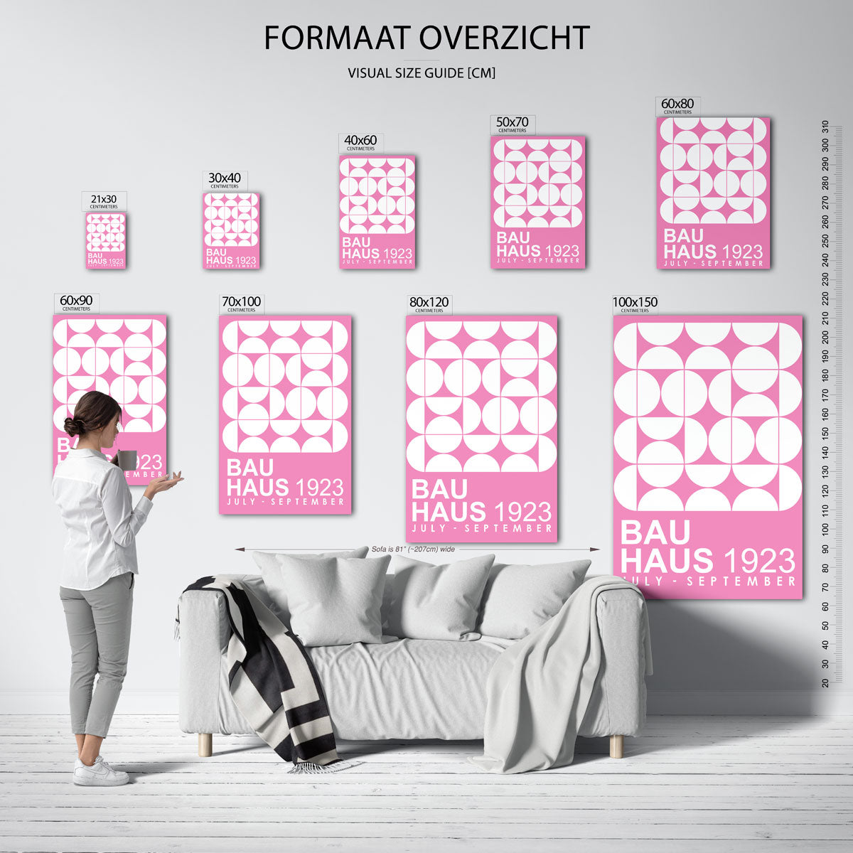 Vormen en vlakken – geometrische poster in Bauhaus-stijl van WallArtistic