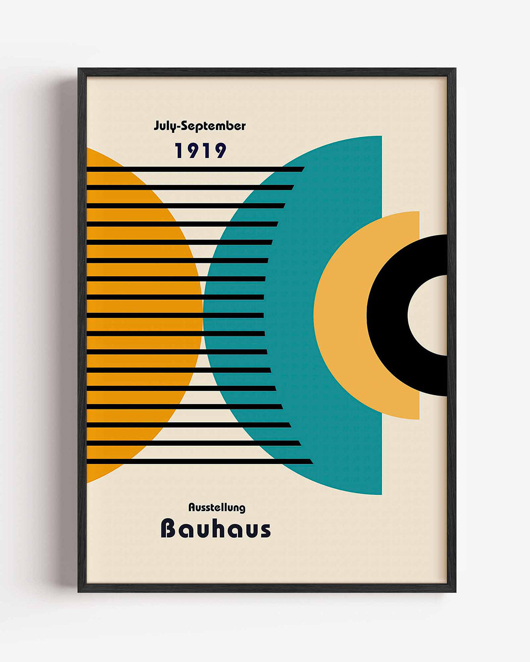 Vorm en lijnen – staande Bauhaus poster als wanddecoratie