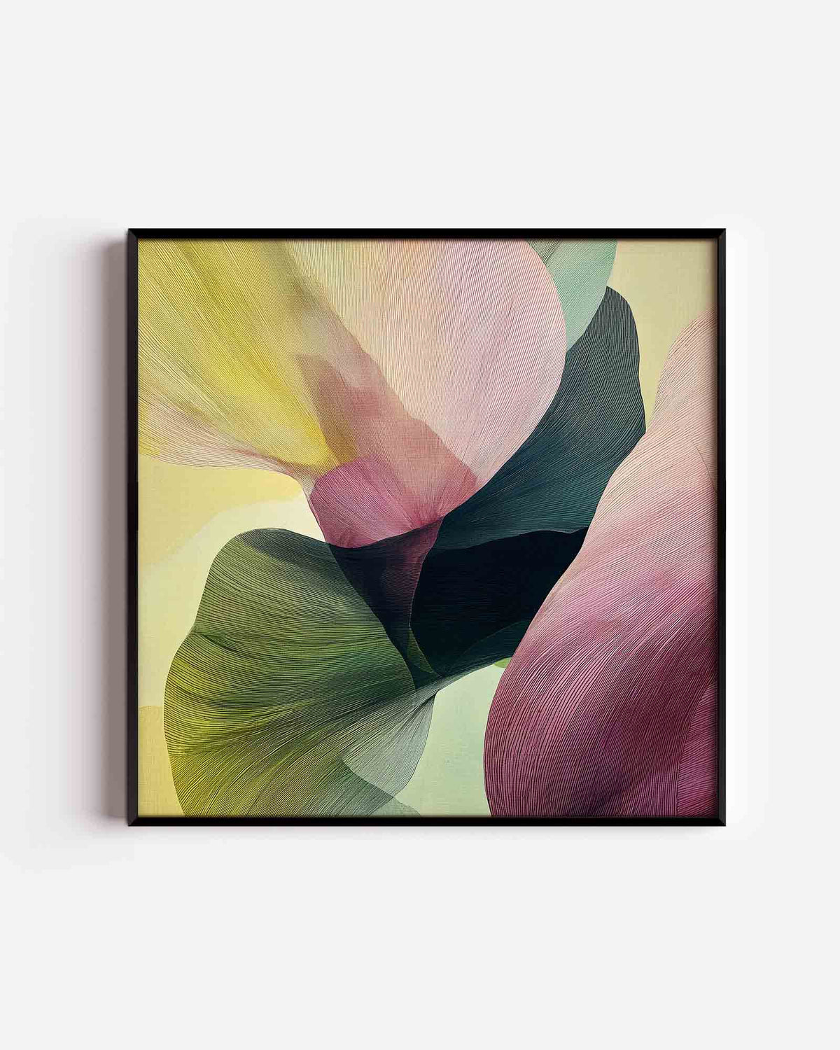 Vloeiende vormen – abstracte vierkante poster als wanddecoratie