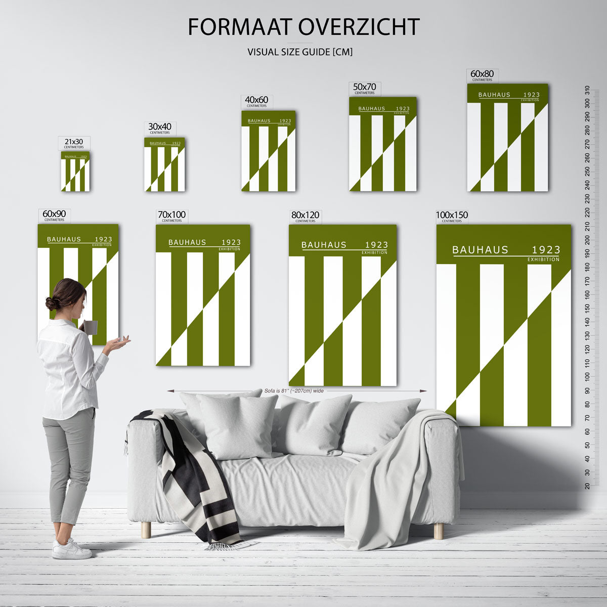 Lijnen en vlakken – Bauhaus poster als moderne geometrische wanddecoratie