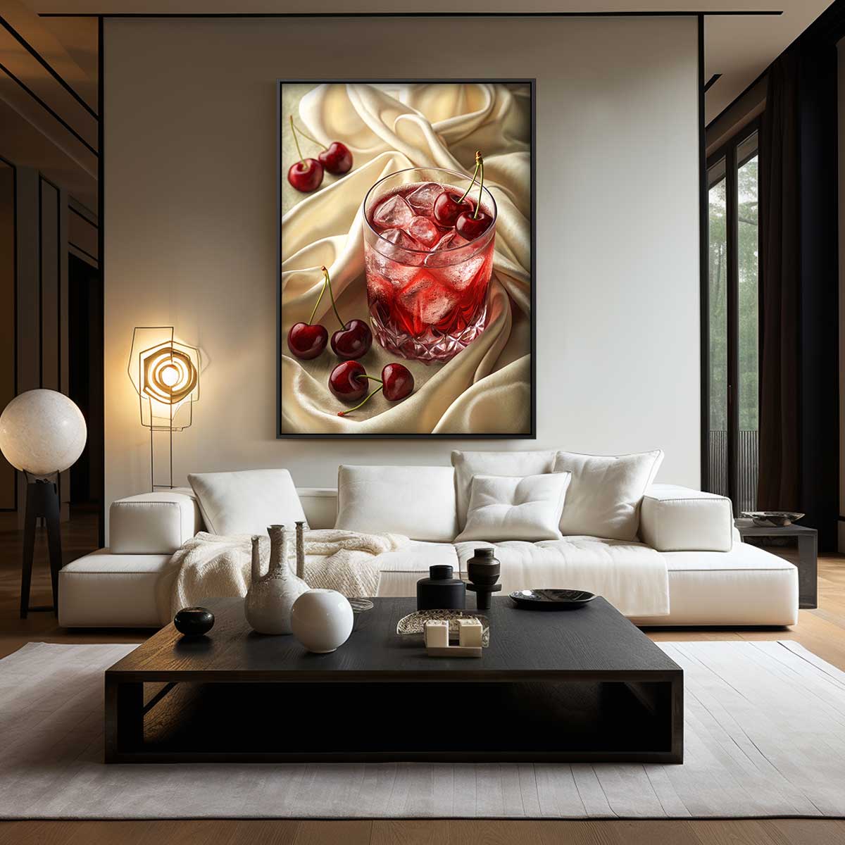 Kersen Verfrissing – staand kunstwerk voor modern interieur