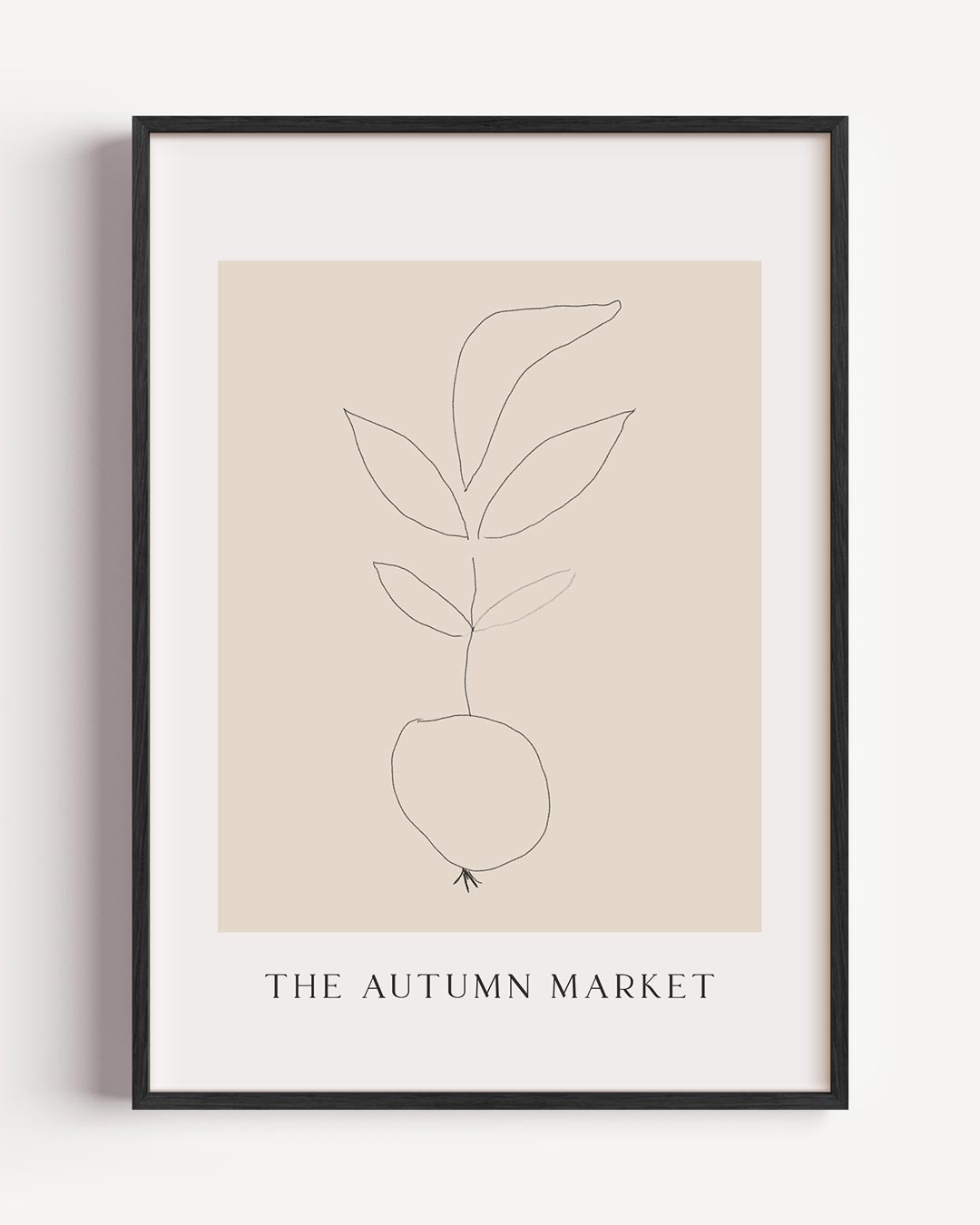 Minimalistische Herfstposter – bloemen portret poster als wanddecoratie