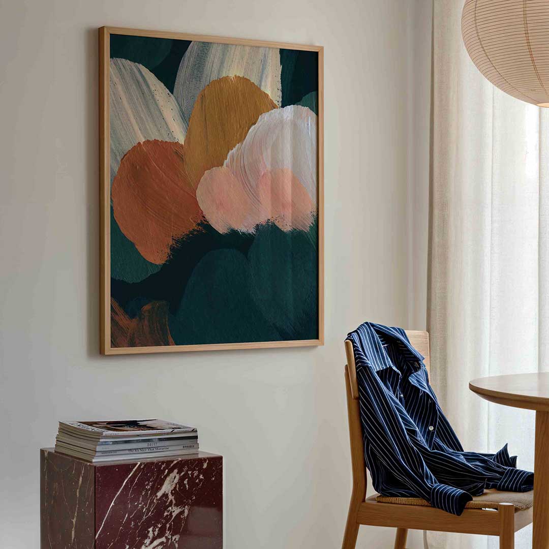 Abstracte vormen – artistieke poster in staand formaat