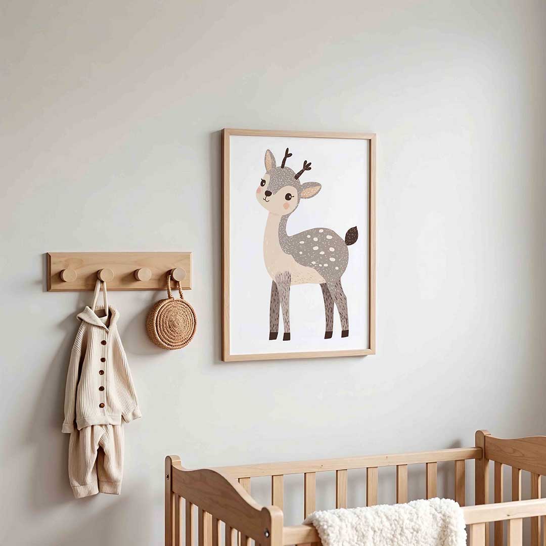 Hertje illustratie – kinderposter in staand formaat