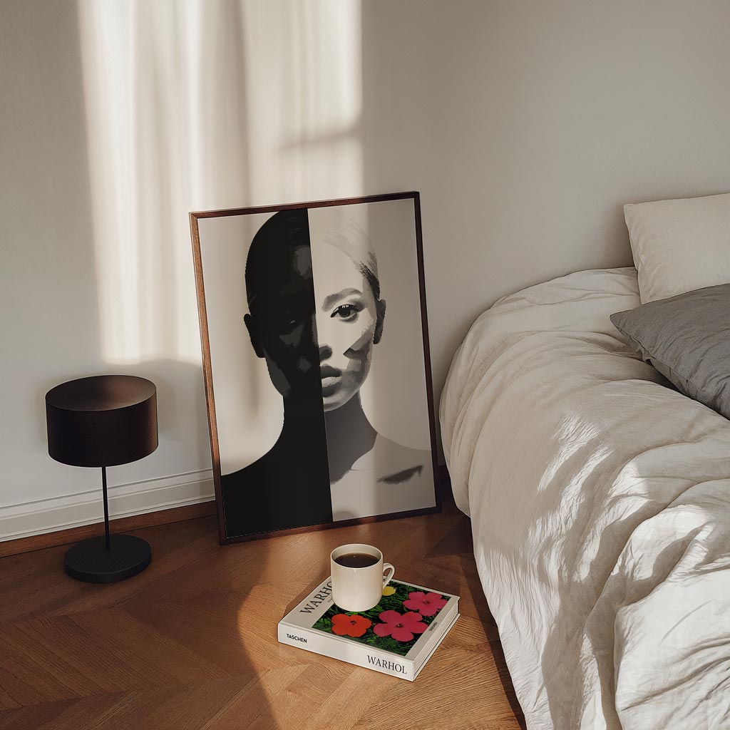 Mystieke Dualiteit Portret – staande zomer wanddecoratie van WallArtistic