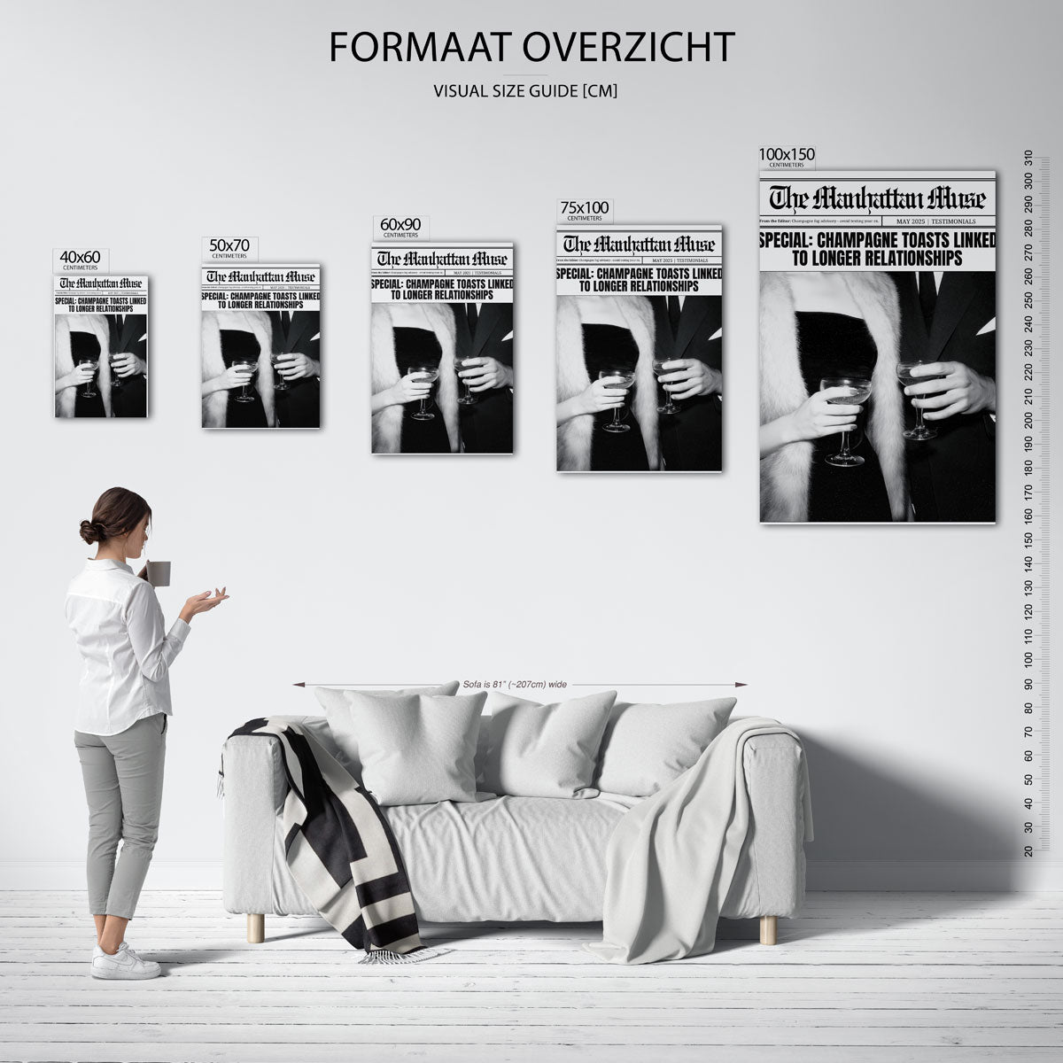 Elegante toast – staand wanddecoratie kunstwerk