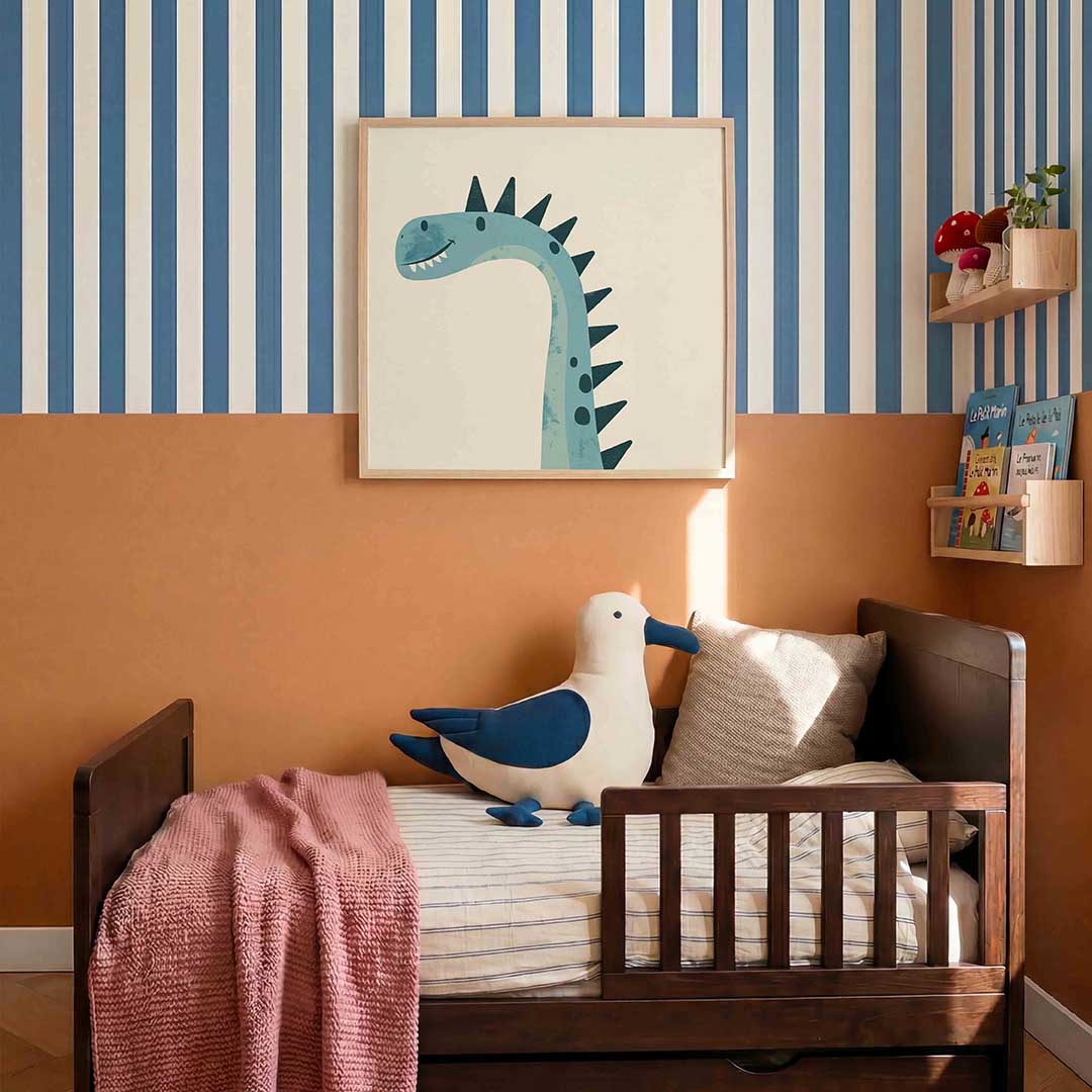Dinosaurus met stekels – kids poster in vierkant formaat