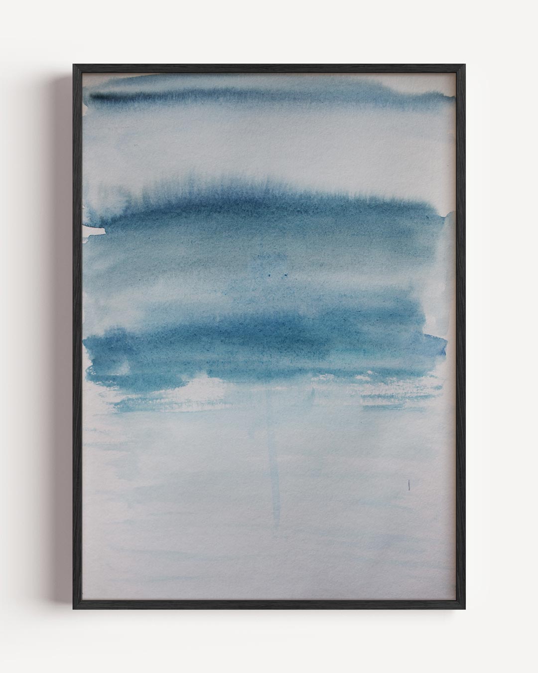 Dromerige Blauwe Waterverfposter – kleurrijke abstracte portret poster als wanddecoratie