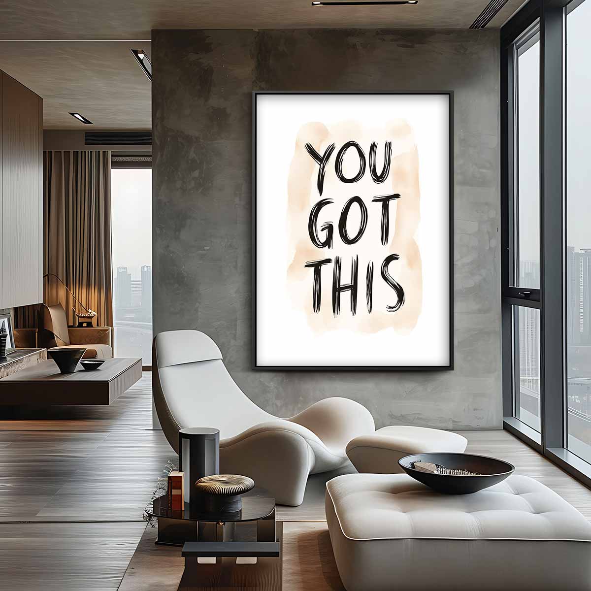 Inspirerende "You Got This" Poster – canvas wanddecoratie in portret formaat