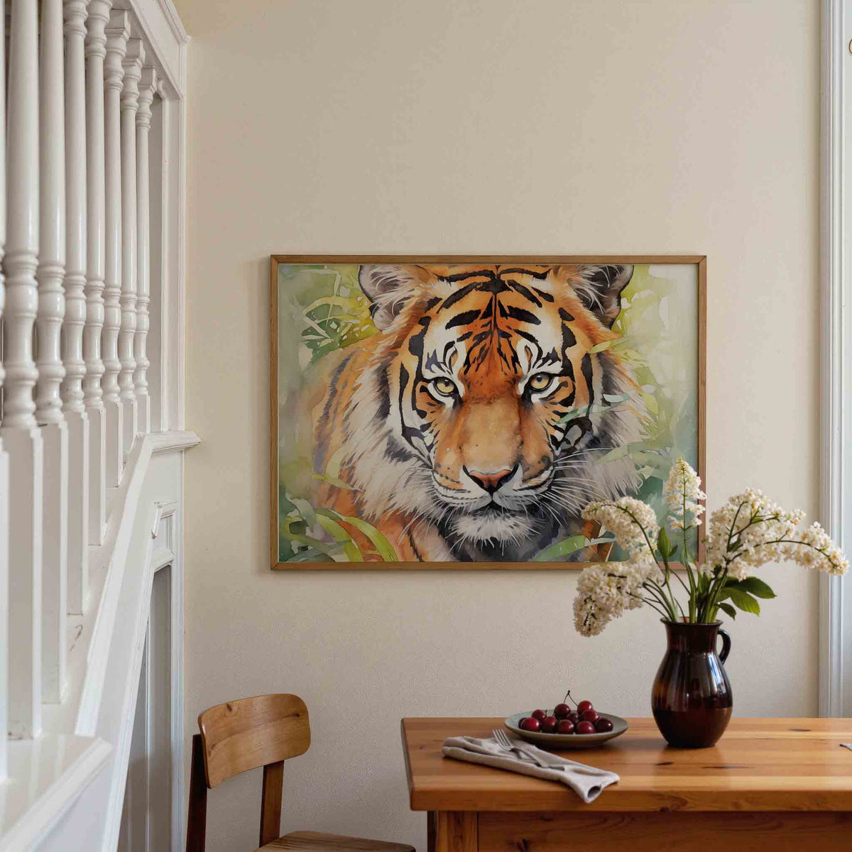 Tijger portret – tropische poster in liggend formaat