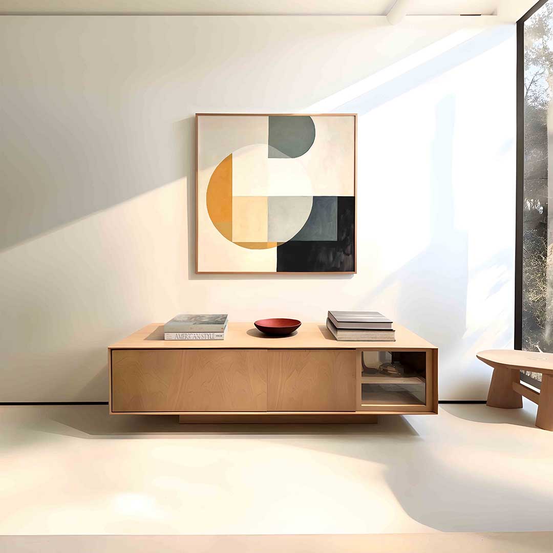 Geometrische vormen – vierkante abstracte wanddecoratie van WallArtistic