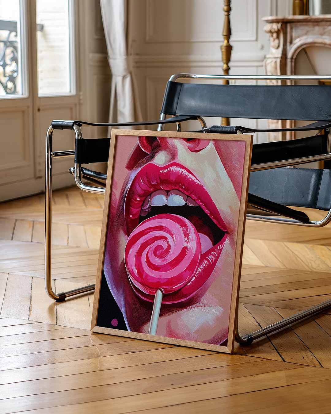 Lollipop Lips Poster II – urban poster in staand formaat