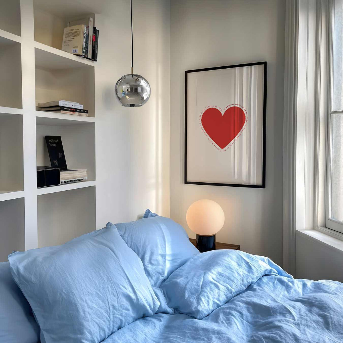 Love Hart – zomer poster als frisse staande wanddecoratie