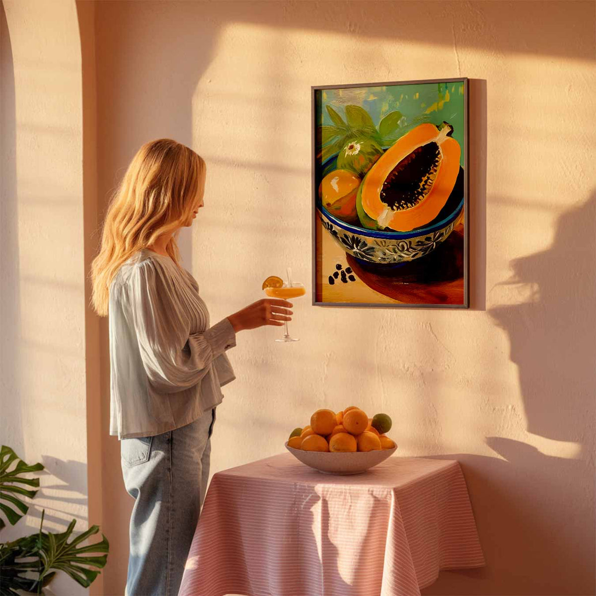 Tropisch Fruit Stilleven – keuken poster als sfeervolle staande wanddecoratie