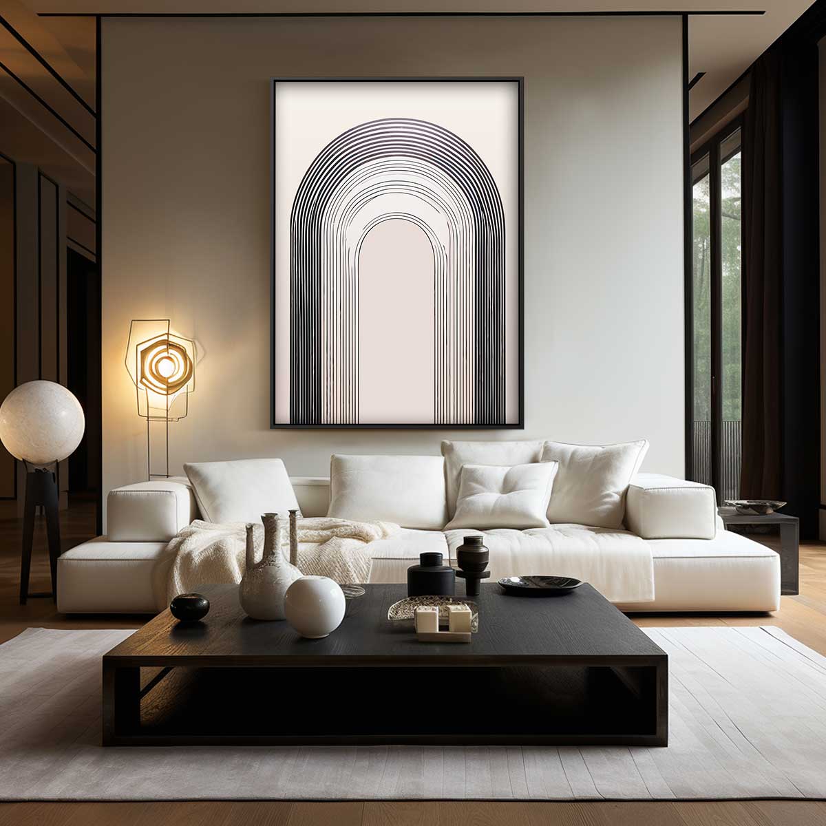 Abstracte Booglijn – modern portret kunstwerk van WallArtistic