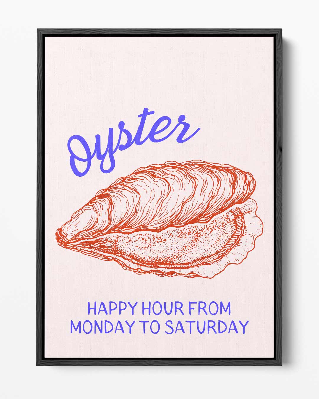 Oester Illustratie – portret kunstwerk als wanddecoratie