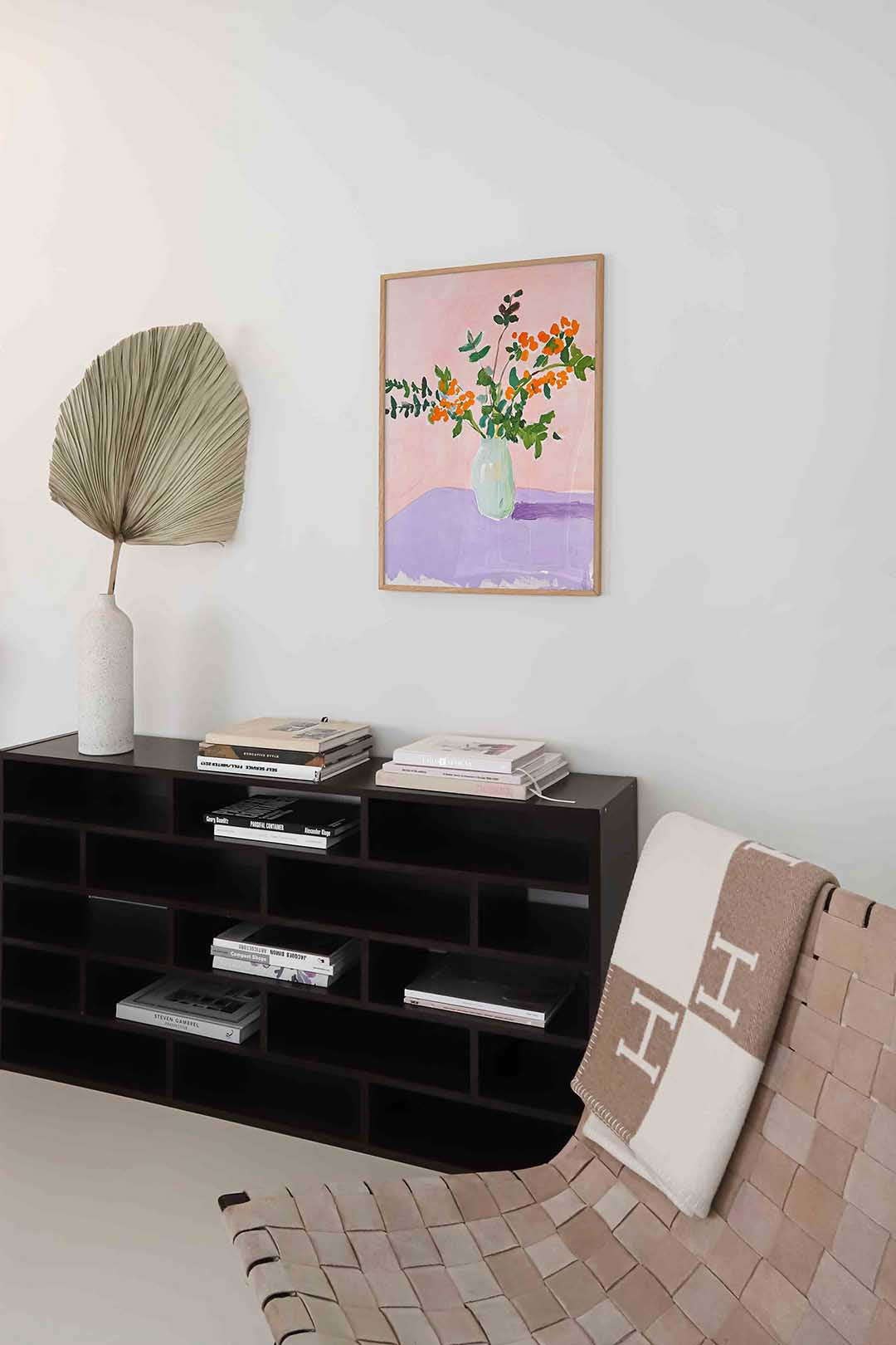 Bloemen in vaas – staande moderne wanddecoratie van WallArtistic