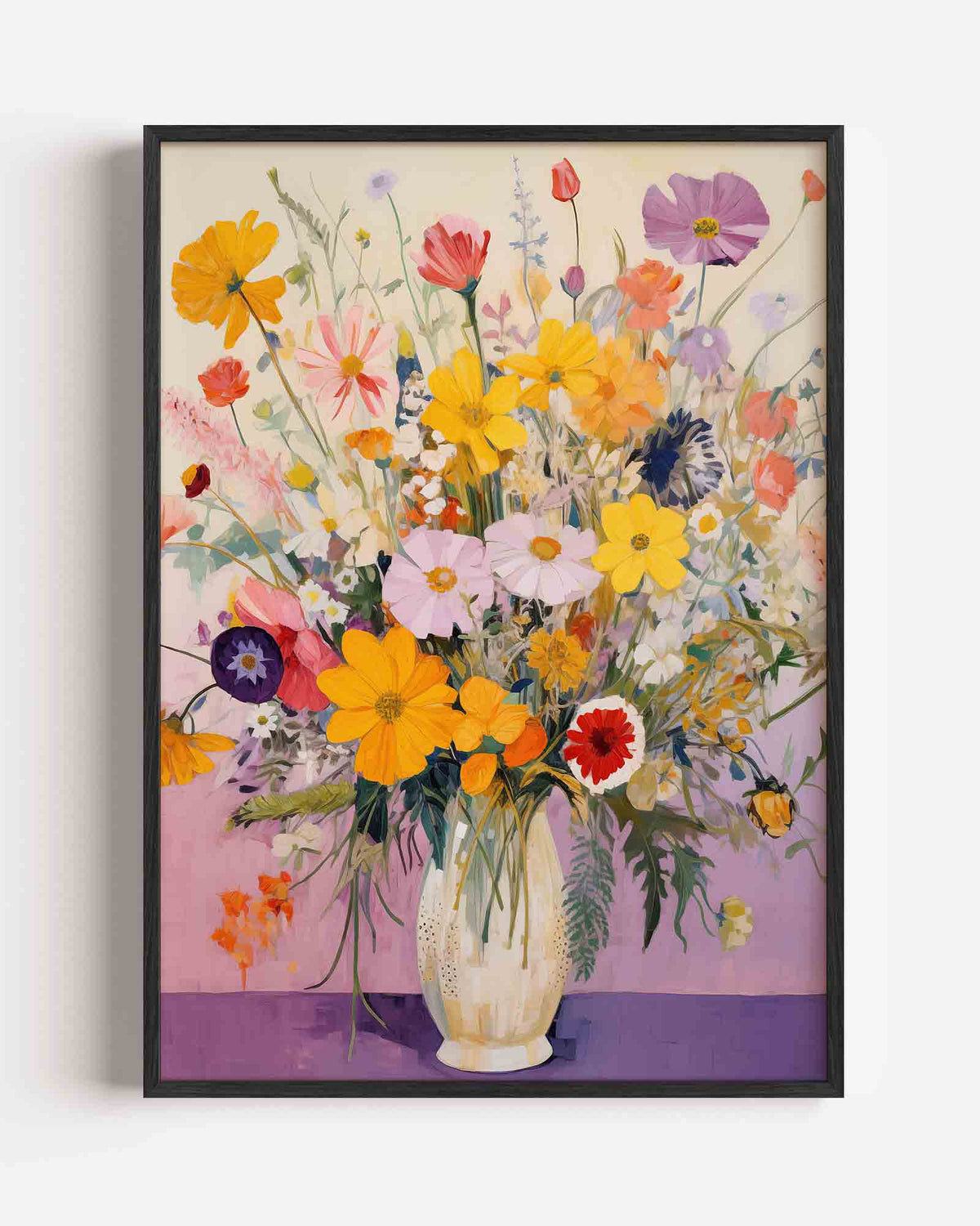 Bloemen in vaas – bloemen portret poster als wanddecoratie