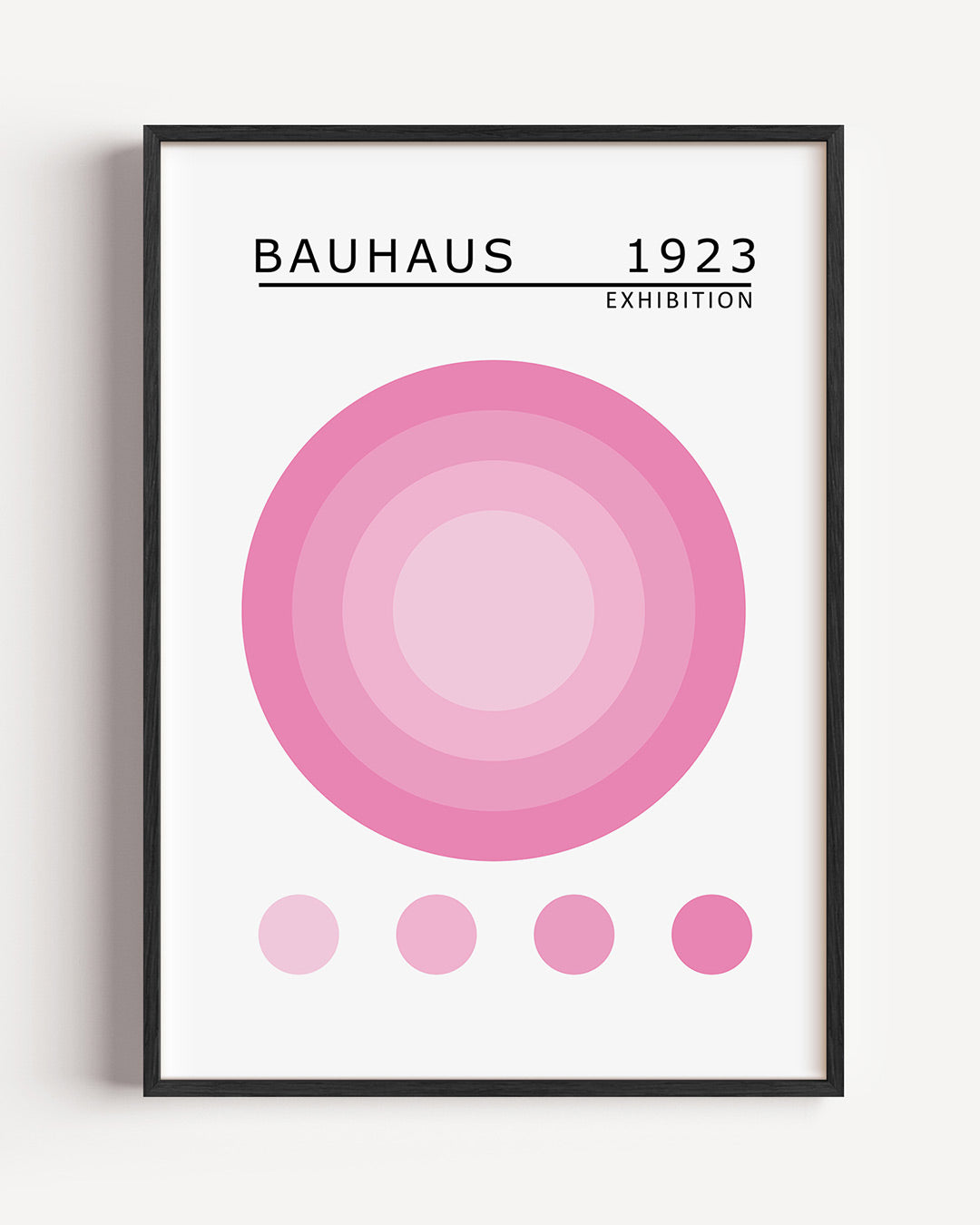 Cirkelvormen en kleuren – staande Bauhaus poster als wanddecoratie