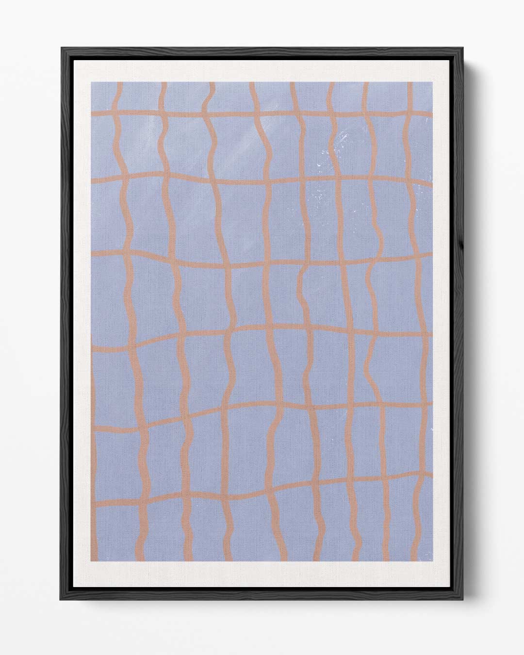 Speels Blauwe Abstractie – portret kunstwerk als wanddecoratie