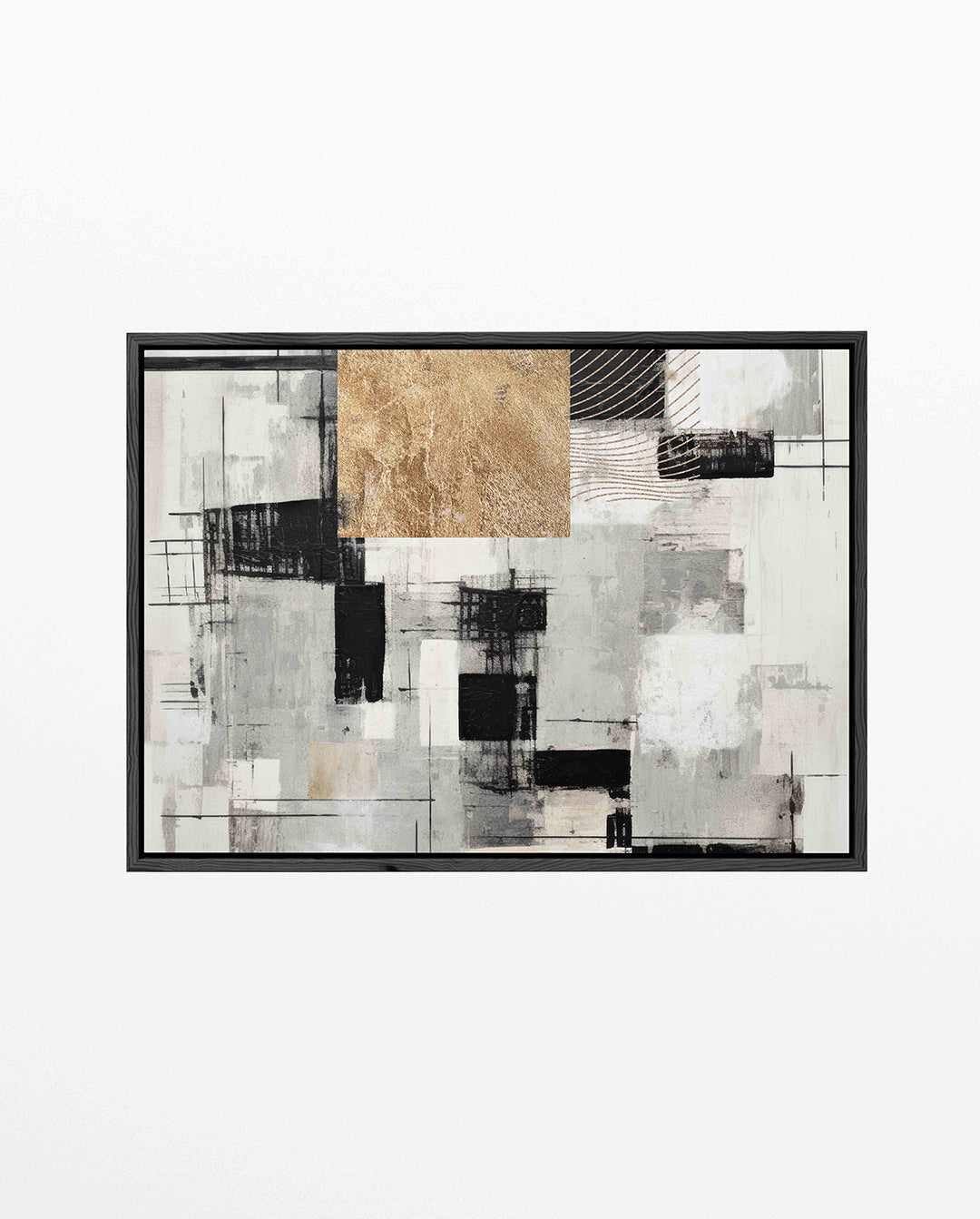 Geometrische compositie – Abstract kunstwerk – liggend abstract kunstwerk