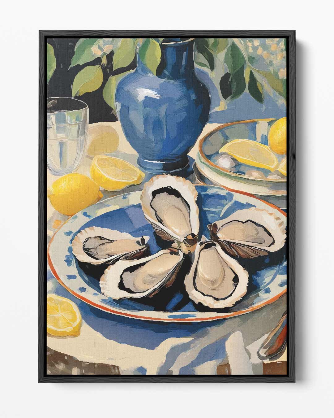 Blauwe Rustieke Tafereel – portret kunstwerk als wanddecoratie